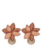 Matchesfashion.com Lizzie Fortunato - Tuscan Field Rattan Bead-drop Earrings - Womens - Gold
