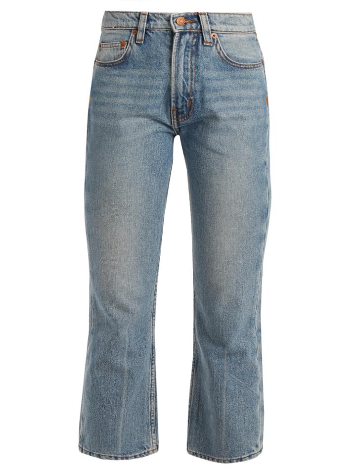 Bliss And Mischief Cowboy-fit Bootcut Cropped Jeans