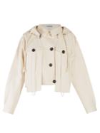 Loewe Layered Cropped Hooded Jacket
