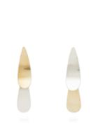 Matchesfashion.com Fay Andrada - Vare Two Tone Curved Drop Earrings - Womens - Silver
