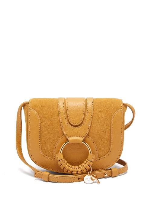 Matchesfashion.com See By Chlo - Hana Mini Leather And Suede Cross Body Bag - Womens - Yellow