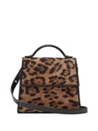Matchesfashion.com Hunting Season - Top Handle Small Leopard Print Suede Bag - Womens - Dark Brown