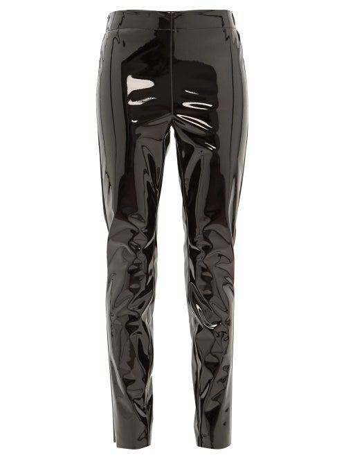 Matchesfashion.com Raey - Elasticated Back Skinny Vinyl Trousers - Womens - Black