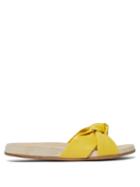 Matchesfashion.com Charlotte Olympia - Knotted Leather Slide - Womens - Yellow
