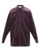 Acne Studios - Oversized Cotton-corduroy Overshirt - Mens - Purple