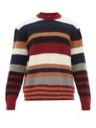 Matchesfashion.com Raey - Striped Wool Blend Sweater - Mens - Multi