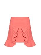 Matchesfashion.com Marni - Ruffled Cotton Blend Crepe Skirt - Womens - Pink