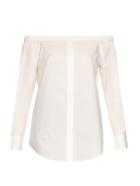 Equipment Gretchen Off-the-shoulder Cotton-poplin Top
