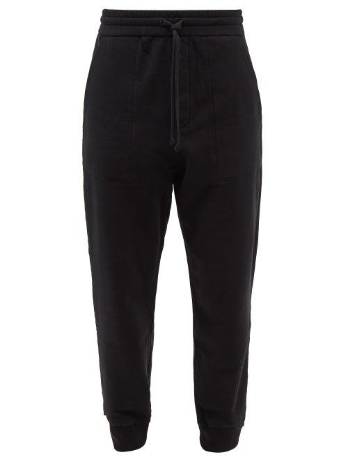 Nanushka - Shay Drawstring Organic-cotton Track Pants - Mens - Black