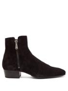 Balmain Anthos Suede Ankle Boots