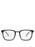 Matchesfashion.com Saint Laurent - Square Frame Acetate Glasses - Mens - Black