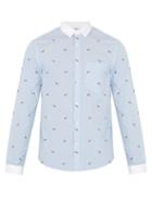 Matchesfashion.com Gucci - Striped Cotton Poplin Shirt - Mens - Light Blue