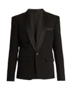 Balmain Satin-lapel Single-breasted Tuxedo Jacket