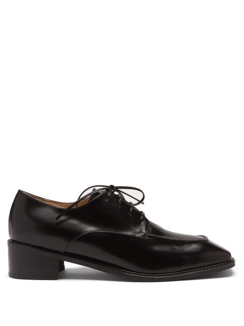 Ladies Shoes Osoi - Derrick Square-toe Leather Derby Shoes - Womens - Black