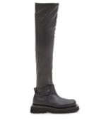 Matchesfashion.com Bottega Veneta - Chunky-sole Leather Over-the-knee Boots - Womens - Black