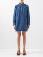 A.p.c. - Leana Washed-denim Shirt Dress - Womens - Mid Denim