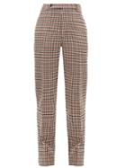 Matchesfashion.com Holiday Boileau - Gabi Checked Wool Blend Tweed Trousers - Womens - Brown