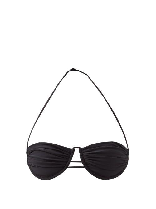 Isa Boulder - Tri Underwired Recycled-fibre Bikini Top - Womens - Black