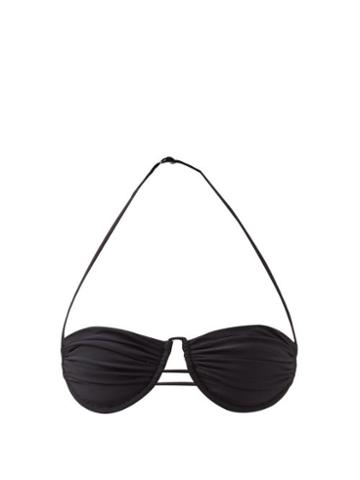 Isa Boulder - Tri Underwired Recycled-fibre Bikini Top - Womens - Black