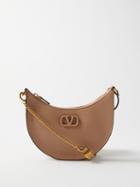 Valentino Garavani - V-logo Mini Logo-debossed Leather Shoulder Bag - Womens - Light Pink