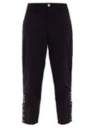 Matchesfashion.com Cheval Pampa - Al Beso High-rise Cotton-blend Satin Trousers - Womens - Black