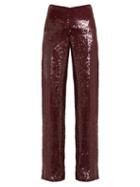 Matchesfashion.com Ashish - Sequinned High Rise Trousers - Womens - Burgundy