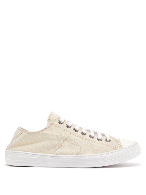 Matchesfashion.com Maison Margiela - Stereotype Canvas Low Top Trainers - Mens - Beige
