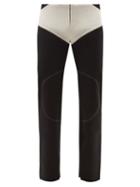 Maximilian - Panelled Scuba-jersey Trousers - Mens - Black White