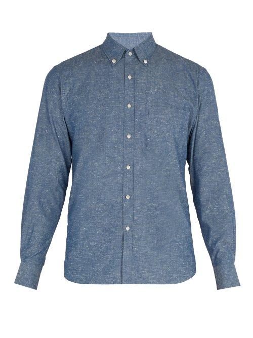 Matchesfashion.com De Bonne Facture - Essential Cotton Chambray Shirt - Mens - Blue