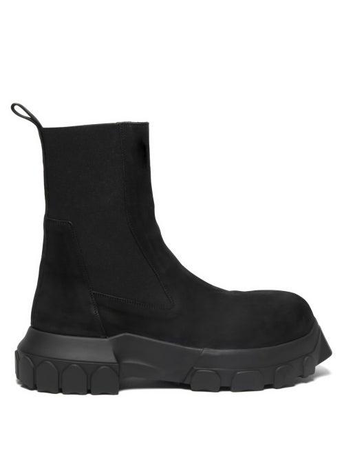 Matchesfashion.com Rick Owens - Bozo Suede Chelsea Boots - Mens - Black