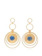 Matchesfashion.com Joelle Kharrat - Chapiteau Gold Plated Drop Earrings - Womens - Blue