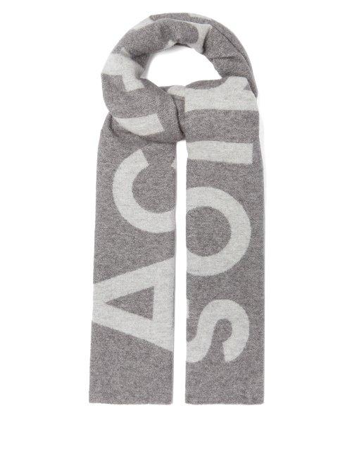 Matchesfashion.com Acne Studios - Toronty Wool Blend Scarf - Mens - Grey