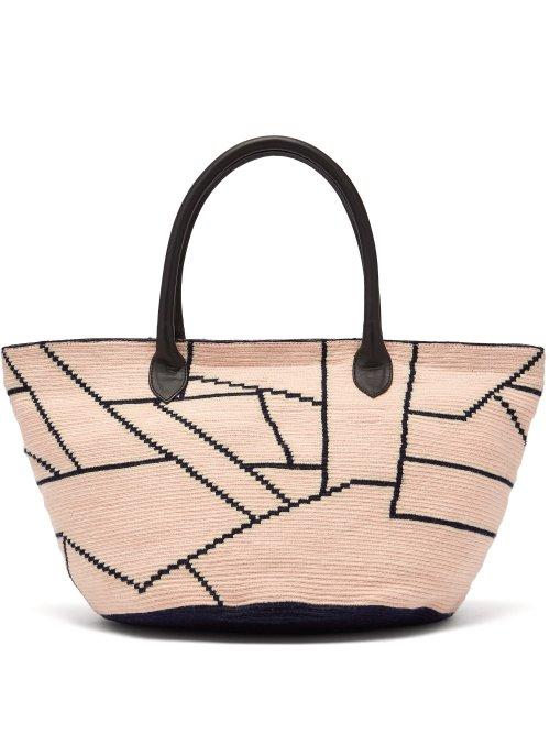 Matchesfashion.com Sophie Anderson - Celio Woven Crochet Bag - Womens - Pink Multi
