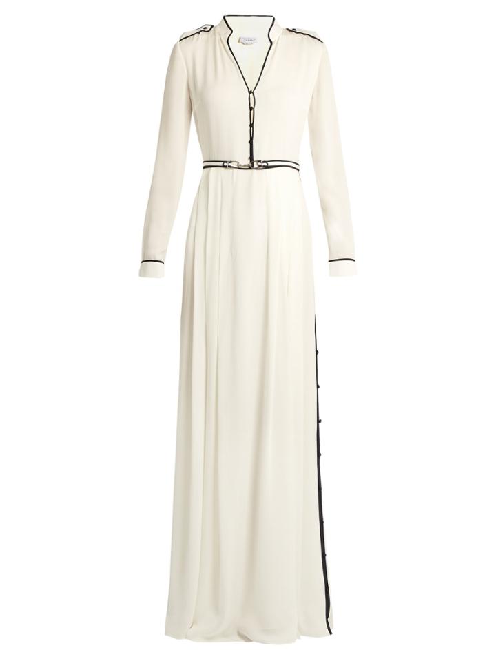 Gabriela Hearst Russel Contrast-piping Silk-georgette Gown