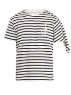 Jw Anderson Logo-embroidered Knotted-sleeve Cotton T-shirt