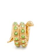 Matchesfashion.com Gucci - Crystal Embellished Snake Cuff - Womens - Green