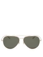 Matchesfashion.com The Row - X Oliver Peoples Casse Aviator Sunglasses - Womens - Black Gold