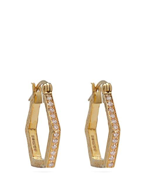 Matchesfashion.com Patcharavipa - 18kt Gold & Diamond Earrings - Womens - Gold
