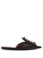 Marni Embellished Satin Slipper Shoes