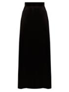 Osman Cecilia Draped Satin Skirt