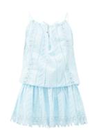 Matchesfashion.com Melissa Odabash - Chelsea Broderie-anglaise Cotton Mini Dress - Womens - Light Blue