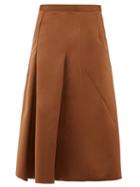 Matchesfashion.com No. 21 - A Line Satin Skirt - Womens - Light Brown