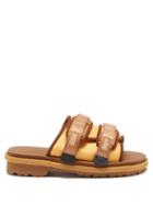 2 Moncler 1952 - X Suicoke Moto Two-strap Nylon Sandals - Mens - Brown