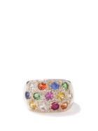 Bleue Burnham - Grand Riviera Sapphire & Recycled-silver Ring - Mens - Silver