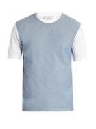Ami Bi-colour Cotton-poplin T-shirt