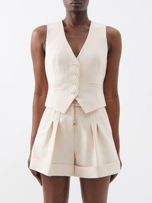 Zimmermann - Wonderland Wool-blend Waistcoat - Womens - Cream