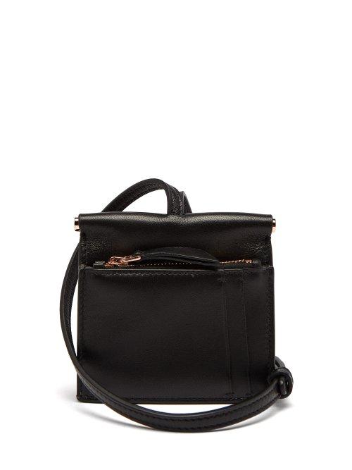 Matchesfashion.com Gabriela Hearst - Maria Mini Leather Necklace Bag - Womens - Black