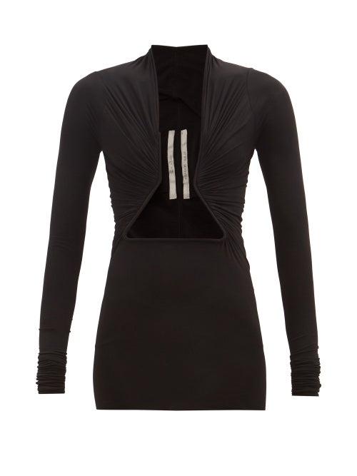Rick Owens - Cutout Jersey Top - Womens - Black