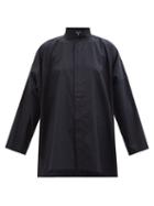 Eskandar - Stand-collar Cotton-poplin Shirt - Womens - Black