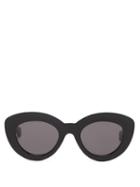 Matchesfashion.com Loewe - Anagram-logo Cat-eye Acetate Sunglasses - Womens - Gold